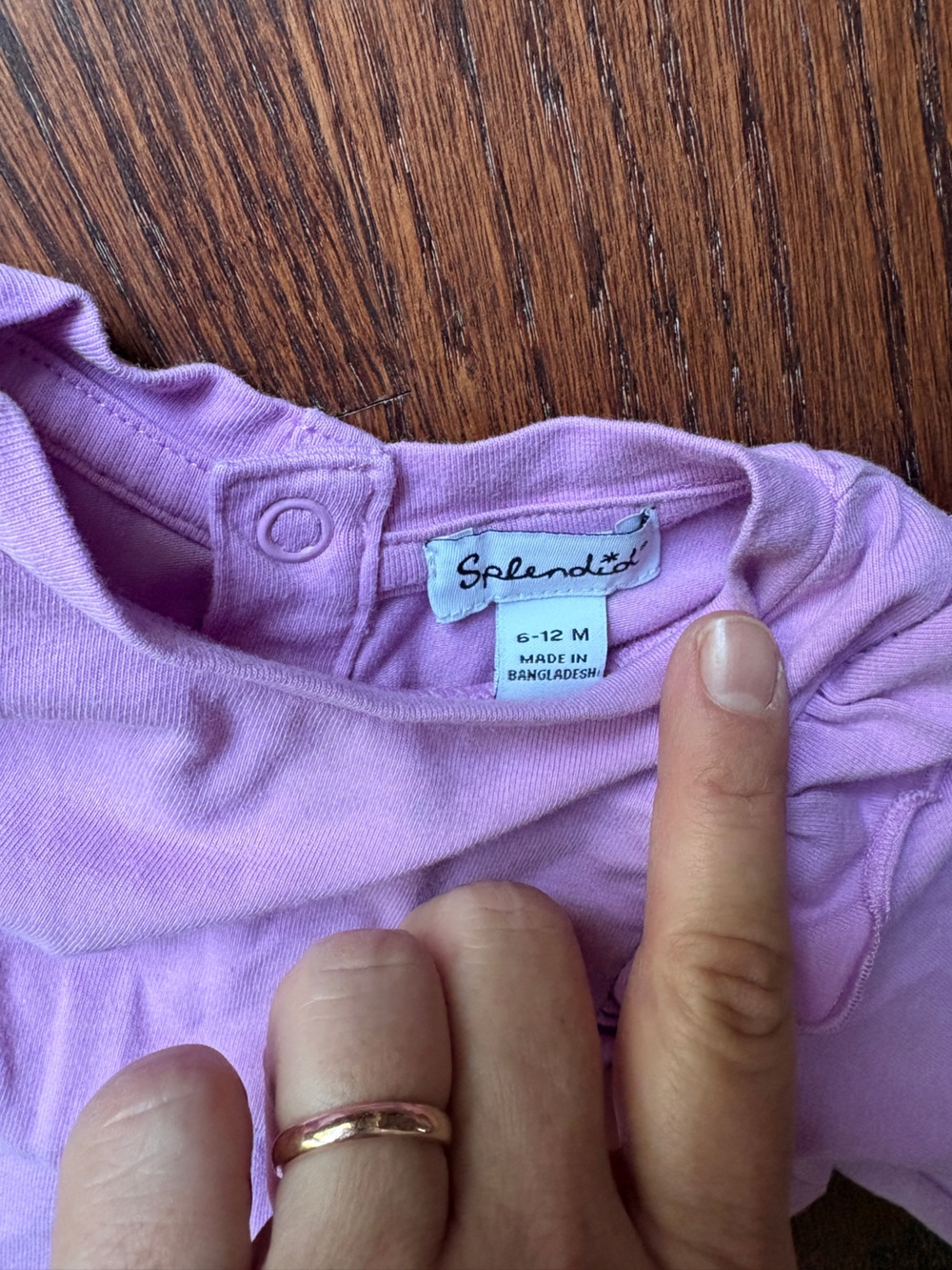 Splendid Pastel Lavender Infant Bodysuit 6-12 months
